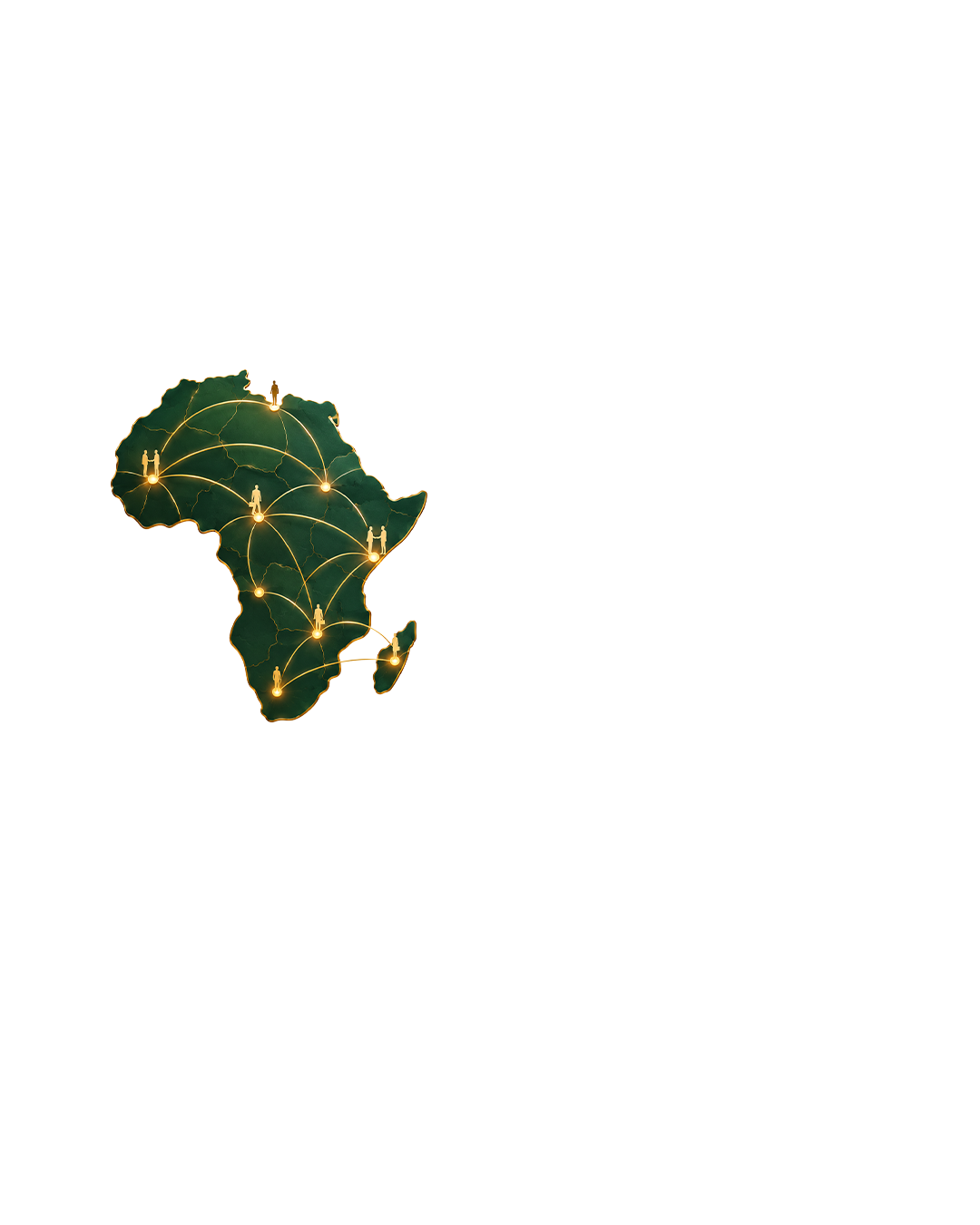 Golden connections across a map of Africa